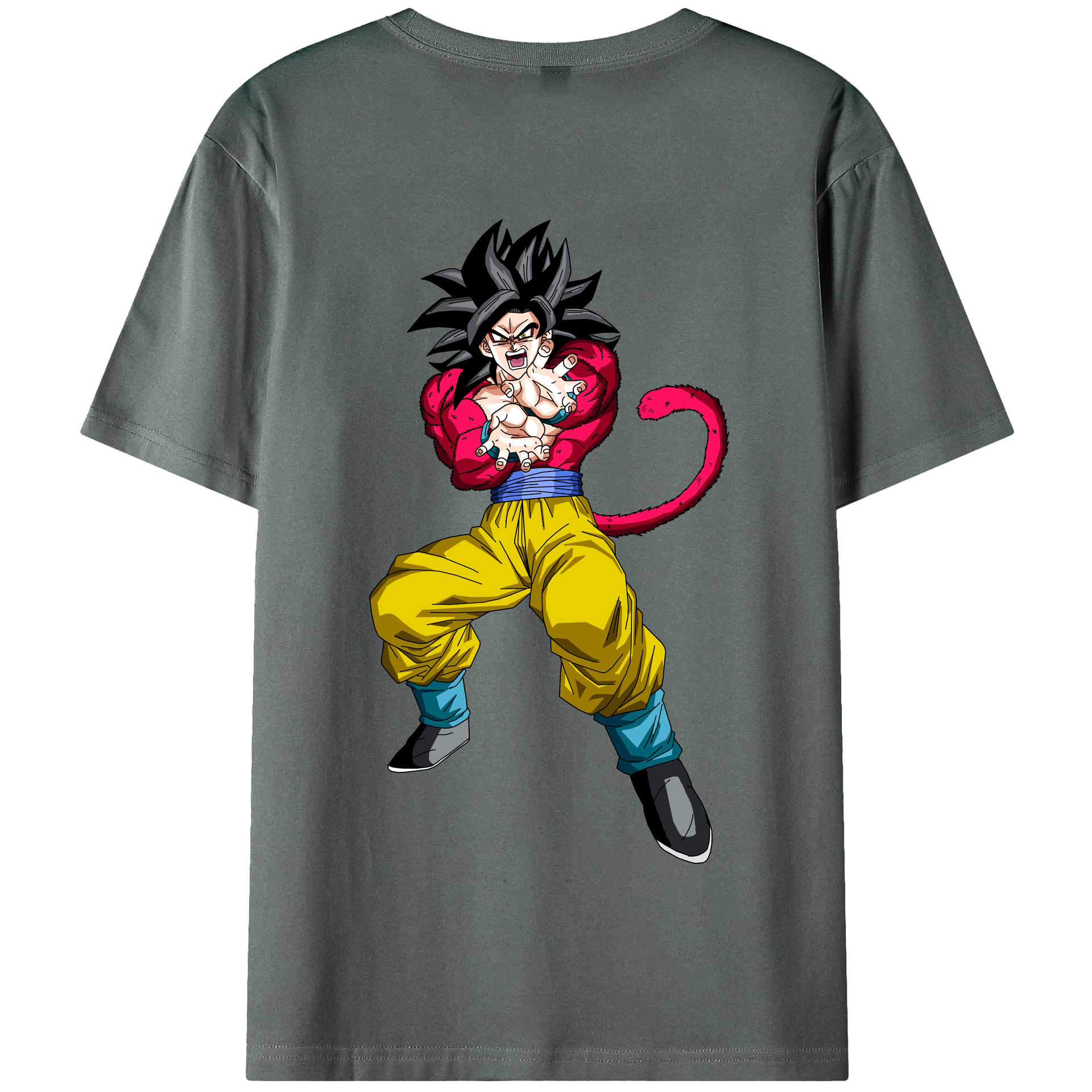 （画像用） ドラゴンボール 孫悟空（そん ごくう）Son Goku カカロット DRAGON BALL Kakarotto 綿100％半袖Tシャツ（背面プリント）